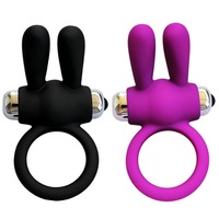 Kaninchen-Vibrator Weiblicher Vibrationsmassager Klitoris-Verzögerungsspielzeug Paar-Flirtspielzeug Erwachsenen-Vibrationsringe Paar-Spielzeug Erotikspielzeug