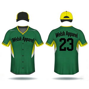 <span class=keywords><strong>Pull</strong></span> unisexe en polyester respirant grande taille, vert sarcelle clair, col en V, séchage rapide, imprimé par sublimation, 2 boutons, pour softball et <span class=keywords><strong>baseball</strong></span>, 160g - Product Image 4