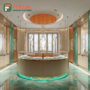 High Visibility Boutique Jewelry Display System Wood Frame Boutique Space Glass Showcase - Product Image 4