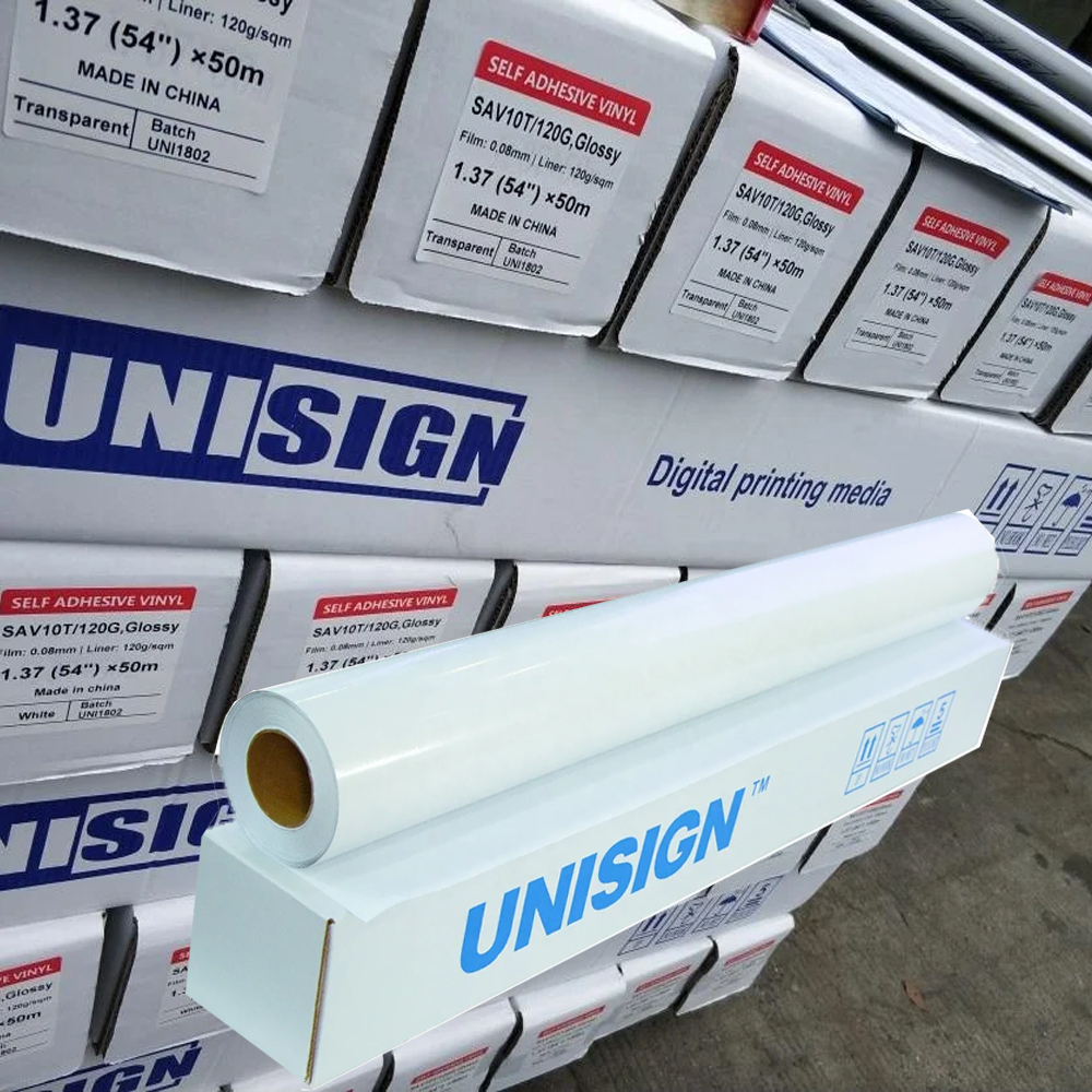 UNISIGN Permanent Self-Adhesive Vinyl Film in Roll for Signs Poster Material