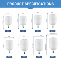 Bombillas LED Residenciales, Lámparas, Focos de 3W, 5W, 7W, 9W, 12W, 15W, 20W, 30W, 40W, 50W, E27, B22, Materia Prima para Bombillas LED