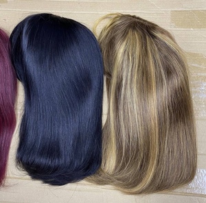 Peluca de cabello humano rubio miel con reflejos, estilo bob, hecha a máquina, sin encaje, para mujeres negras, a precio económico. - Product Image 1