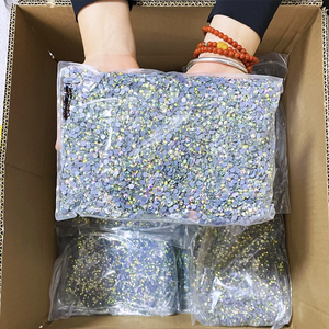 Piedras de Estrás Redondas Planas Termoadhesivas Personalizadas y Ecológicas para Zapatos, Prendas y Bolsos - 100 Gross (14,400 Piezas) - Product Image 1