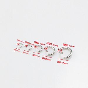 200pcs/bag Aceworks AC006-S Stainless Steel Open Jump <b>Rings</b> | Silver Color Strong Durable | Steel Open Circle Jump <b>Rings</b> Jewelry - Product Image 3