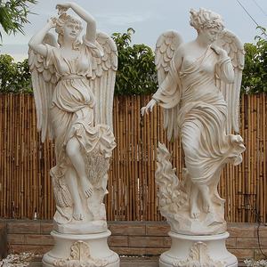 Statue de fille Anime garçon et fille embrassant statue de fille nue en marbre - Product Image 5