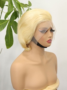 Parrucca Pixie Cut capelli umani per le donne 13x4 pizzo frontale parte parte <span class=keywords><strong>Bob</strong></span> parrucca 613 colore biondo naturale taglio <span class=keywords><strong>corto</strong></span> parrucche a strati - Product Image 1