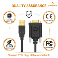 Cable adaptador USB 2,0 a puerto Serial, convertidor OEM de 6 pies FTDI a DB9, RS232