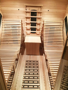 Sauna infrarouge à spectre complet en acrylique avec panneau de commande d'<span class=keywords><strong>ordinateur</strong></span> Luxe moderne à deux lits - Product Image 5