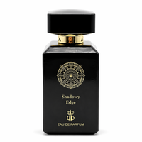Eau de Parfum Luxe Shadowy Edge pour Homme 80ml, Parfum Boisé Longue Durée avec Flacon Carré Noir et Coffret Cadeau Médaillon Doré