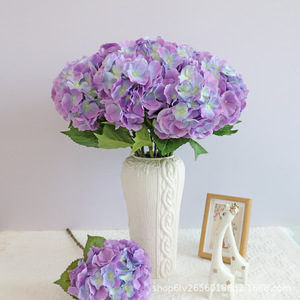 Flor Artificial de Hortensia Diana, Rama Larga de 85 cm, 144 Cabezas de Flor Grandes, Arreglo Floral de Seda, Decoración para Bodas y Hogar - Product Image 4