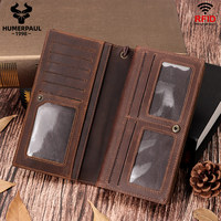 Dompet Pria Kulit Asli Embossed Mewah, Penutup Ritsleting, Desain Klasik, Lapisan Dalam Asli, Kasual Bisnis