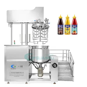 300l Toothpaste Making Machine Cream Lotion Vacuum Emulsifying Machine Mixer Body Lotion Cream Mixing Tank