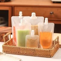 Pochette souple transparente personnalisable avec bec verseur pour boissons, lait et jus