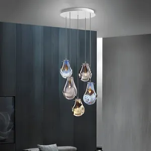 Benutzer definierte Innendekoration Einzel kopf Glaskugel Decke Kronleuchter Lampe Led moderne Pendel leuchte