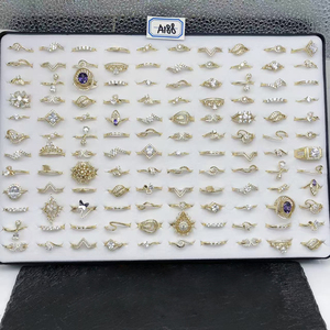 XUPING ジュエリー卸売 14金 18金 リボン ハート 花 蝶 ゴールドカラーメッキ 婚約 結婚指輪 ボックス入り メンズ レディース ファッションリング - Product Image 2