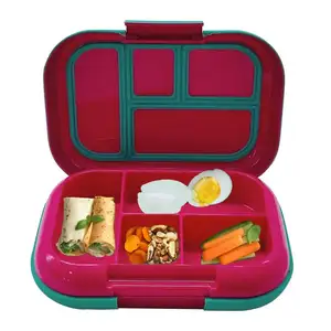 Boîte à Bento pour adolescents et enfants, boîtes à déjeuner polyvalentes étanches à 4 compartiments boîte à déjeuner de Style Bento repas à Portion contrôlée