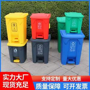 Yellow Medical Waste <b>Bin</b> <b>20L</b> 30L 50L 80L 100L Pedal Operated Rectangular HDPE Indoor Outdoor Use - Product Image 3