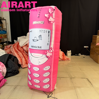 Téléphone Gonflable Publicitaire Rose de 2m de Haut pour Promotion et Usage Commercial