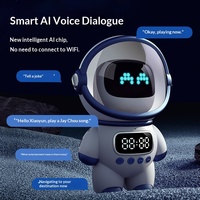 DeepSeekAI Doubao AI pour haut-parleur intelligent M20 Astronaut, audio de bureau à domicile avec horloge numérique, veilleuse et prise en charge de l'application