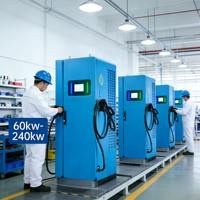 Nueva Estación de Carga Rápida para Vehículos Eléctricos FRD de 60kw 80kw 120kw 180KW DC, CCS1 CCS2 CHAdeMO GBT, Cargador Comercial para Autos Eléctricos
