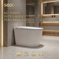 Kloset Pintar Tanpa Tangki Bersertifikasi CUPC dari Pabrik Chaozhou, Bidet Cerdas WC Siram Otomatis dengan Dudukan Berpemanas untuk Proyek Hotel