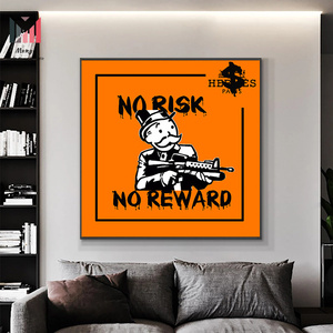 Graffiti Carton money Series Wall Art imágenes e impresiones Make Money pop Art posters lienzo pintura para la decoración <span class=keywords><strong>de</strong></span> la habitación <span class=keywords><strong>de</strong></span> la oficina en el hogar - Product Image 5