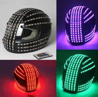 Casque de moto LED personnalisé fait à la main Nouveaux casques de course de sécurité Performance lumineuse pour la fête robotique