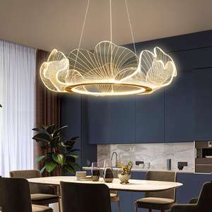 Lotus <b>Leaf</b> Chandelier Postmodern Italian Luxury Style for Tea Room Dining Room Master Bedroom Study Postmodern Pendant <b>Light</b> - Product Image 1