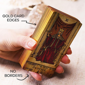 Drucken Gold vergoldete Kanten <span class=keywords><strong>Tarot</strong></span> inspirieren positives Affirmation Deck Benutzer definierte <span class=keywords><strong>Tarot</strong></span> karte mit Reiseführer - Product Image 3