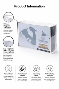 Étui de présentation magnétique en acrylique anti-jaunissement UV pour Pokémon TCG Charizard UPC Ultra-Premium Collection Haute Transparence - Product Image 2