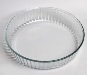 Plateau de cuisson rond en verre écologique, 8 pièces, ustensile de cuisine pour micro-ondes et four