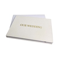 Videolibro de tapa dura con pantalla LCD para invitaciones de boda de lujo
