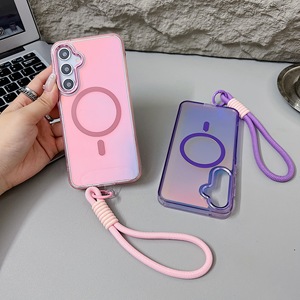 Funda magnética translúcida colorida con degradado de cordón para Samsung Galaxy A06 A16 A26 A36 A56 <span class=keywords><strong>A53</strong></span> <span class=keywords><strong>A54</strong></span> A17 A24 <span class=keywords><strong>A54</strong></span> - Product Image 3