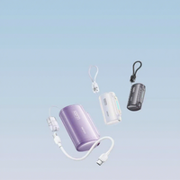 Batterie externe 10000mAh avec câble Type-C intégré Chargeur portable compact