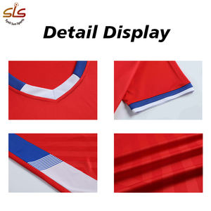 Jersey Sepak Bola Pria Kustom Berkualitas Tinggi, Kaos Lengan Pendek Bahan Polyester Bernapas, Logo, Atasan Musim Panas, Jersey Sepak Bola Retro Polos - Product Image 2