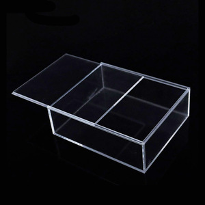Tùy chỉnh rõ ràng Acrylic trượt hộp hàng đầu perspex hộp lưu trữ hình chữ nhật với nắp trượt Acrylic lucite trượt nắp hộp quà tặng - Product Image 1