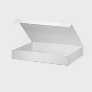 Boîte cadeau personnalisée A3, boîtes blanches extra peu profondes avec ruban - Product Image 5