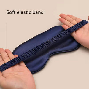 หน้ากากปิดตาผ้าซาตินสั่งทำจากโรงงานขายส่ง ของขวัญสำหรับการนอนหลับ เนื้อผ้านุ่มพิเศษ ระบายอากาศได้ดี ป้องกันแสง สำหรับการเดินทาง ผ้าไหม - Product Image 4