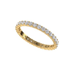 Anillo de Diamante Cultivado en Laboratorio con Corte Redondo, Plata 925, Oro de 9kt, 14kt, 18kt, Anillos de Diamantes para Compromiso de Mujer - Product Image 3