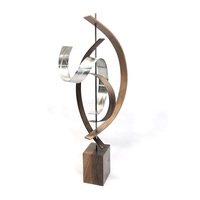 Sculpture artisanale en métal moderne et personnalisable, motif horizontal, pour la décoration de la maison, du bureau, du salon, cadeau d'anniversaire personnalisé