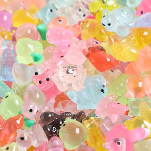 Mini schattige glow-in-the-dark dierenharsmodellen driedimensionaal mysterie blind bag DIY feeëntuin huis micro <span class=keywords><strong>aquarium</strong></span> decoratie - Product Image 2