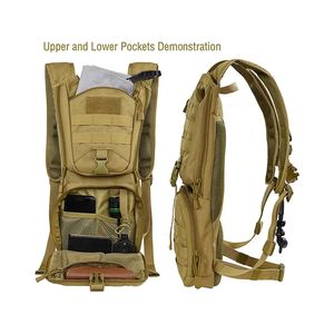 Sac à dos d'hydratation tactique camouflage pour hommes avec poche à eau en TPU léger de 2 l et 3 l avec logo personnalisé - Product Image 4