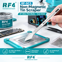 Grattoir à étain non magnétique RF4 SC3 15 °   Lame ultra-fine 13 mm/22 mm double face transparente pour soudure et étainnage de circuits imprimés