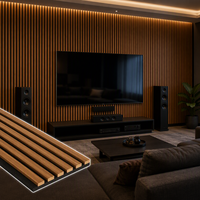 Panneaux acoustiques en placage de bois, insonorisants, Akupanel, haute densité, réduction du bruit, modernes, pour cinéma et auditorium