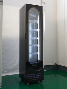 Refrigerador Ultra Delgado de Vidrio, de Ancho Reducido, para Minibar de Hotel, Almacenamiento de Botellas, Ahorro de Espacio para Tiendas de Conveniencia y Heladerías - Product Image 3