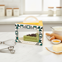 Boîte à gâteau triangulaire en plastique de qualité supérieure, emballage cadeau - Taille et impression personnalisées pour les supermarchés et les expositions