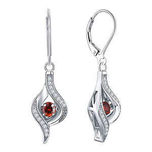 Boucles d'oreilles pendantes en zircon plaqué argent pour femmes, forme goutte d'eau romantique, bijoux fantaisie en alliage pour soirée - Product Image 3