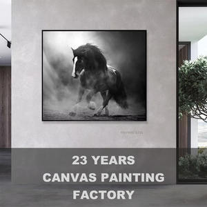 Decorazioni per la Casa, <span class=keywords><strong>Poster</strong></span> <span class=keywords><strong>e</strong></span> Stampe di Animali Incorniciati, Cavallo <span class=keywords><strong>Nero</strong></span>, Quadri di Animali, Arte Murale, Dipinto di Cavallo - Product Image 2