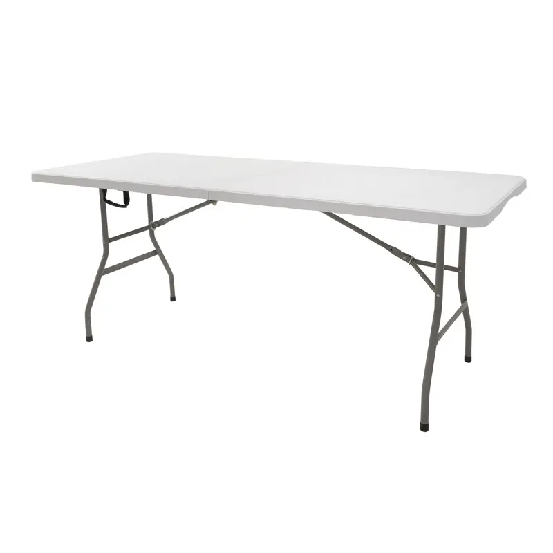 Популярный прямоугольный верх из полиэтилена HDPE со складными ножками, обеденный стол для вечеринки на открытом воздухе