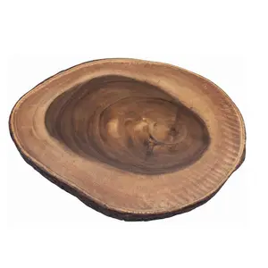 Rustic Cutting Board Wood Round Serving Tray Cheese Platter Acacia wood with bark chopping board